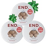 END. Caffeine Pouches: 75mg Natural Energy Boost, 12 Natural Flavors, Tobacco and Nicotine Free Pouches, On-The-Go Energy, Zero Sugar, 15 Coffee Pouches Per Can (Pack of 3, Peppermint)