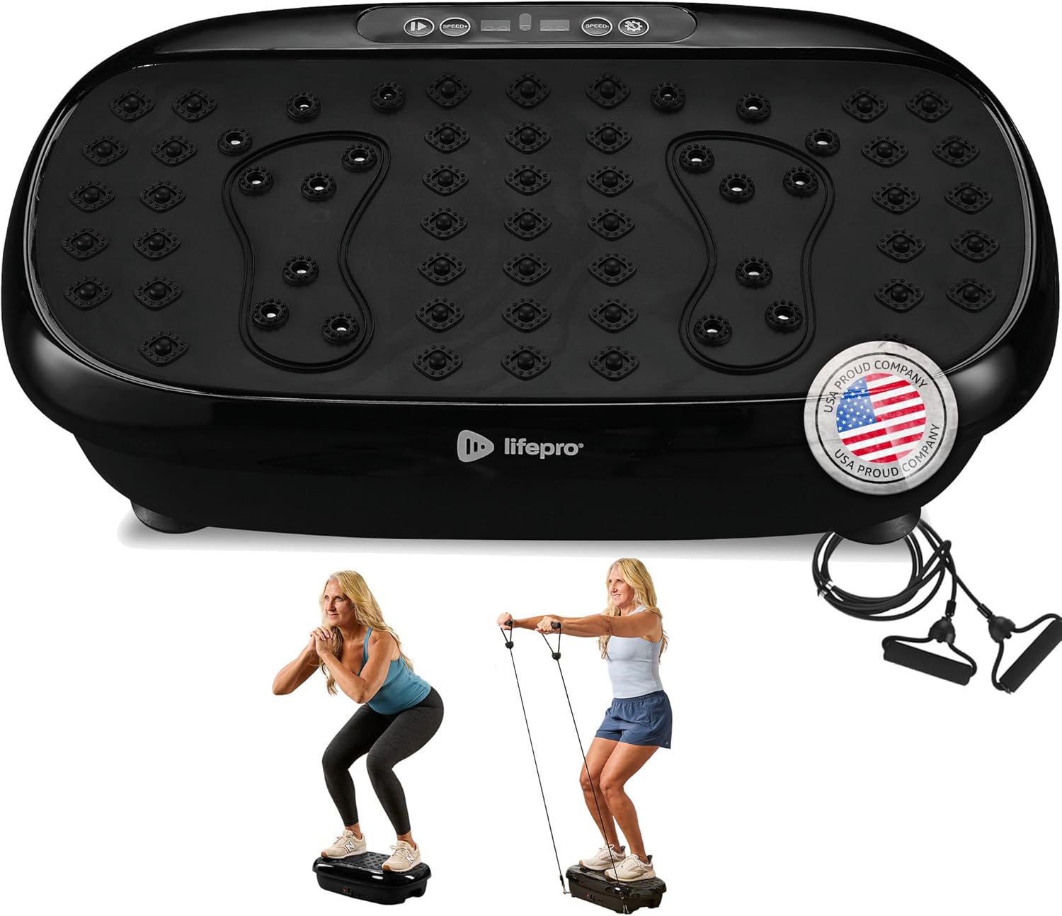 Lifepro Vibration Plate Exercise Machine with Magnetic Acupoints - Full Body Vibration Platform for Beginners and Recovery - Ideal Lymphatic Drainage Massager for Muscle Toning and Overall Fitness