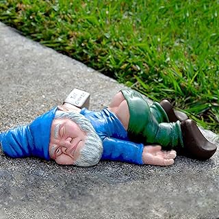Funny Drunk Dwarf Garden Gnome Statues Decoration, Creative Dwarf Garden Statue Decoration, Drunk Gnome Resin Sculpture Novelty Gift for Outdoor Indoor Patio Yard Lawn Porch Ornament Decor