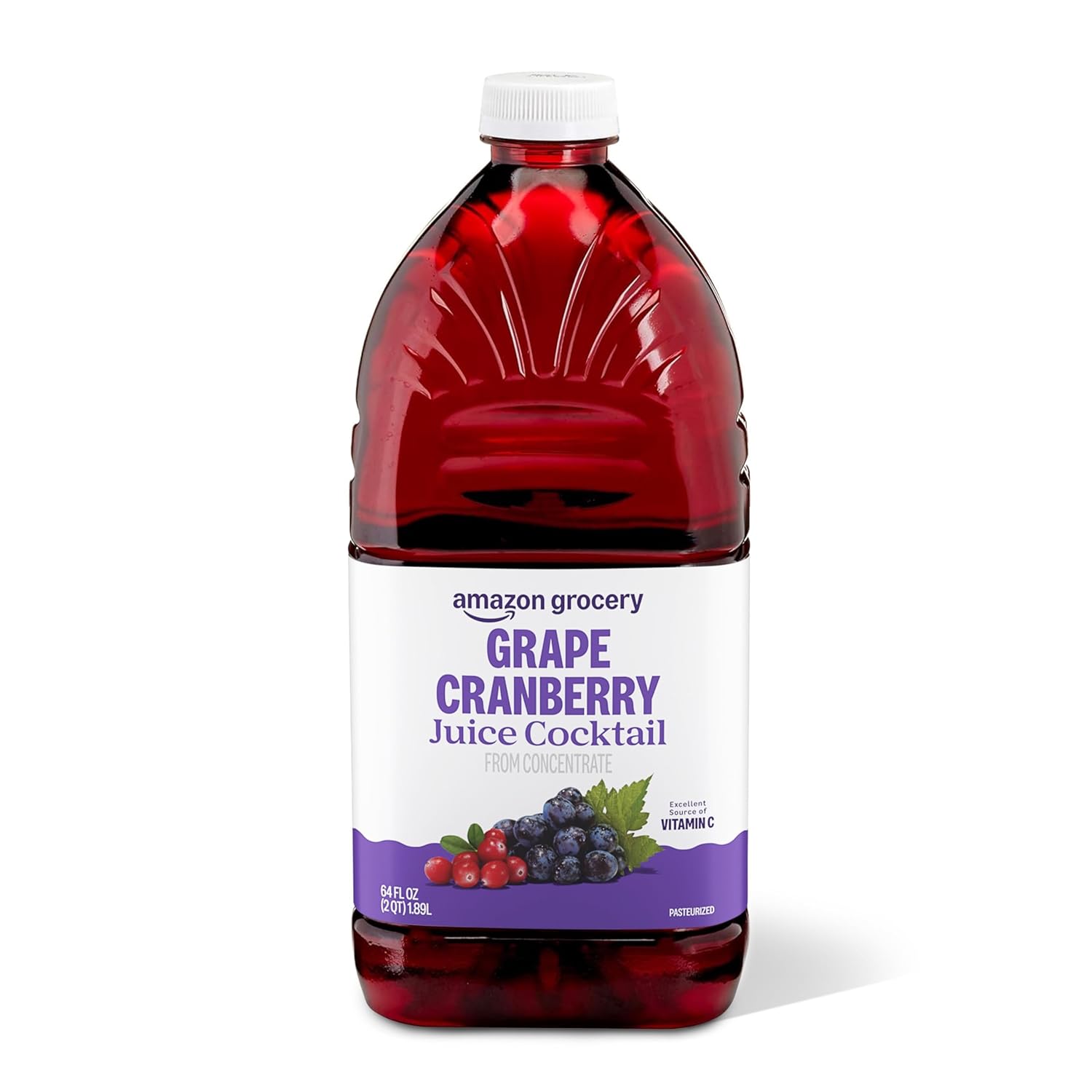 Amazon Grocery, Grape Cranberry Juice Cocktail, 64 Fl Oz (Previously Happy Belly, Packaging May Vary)
