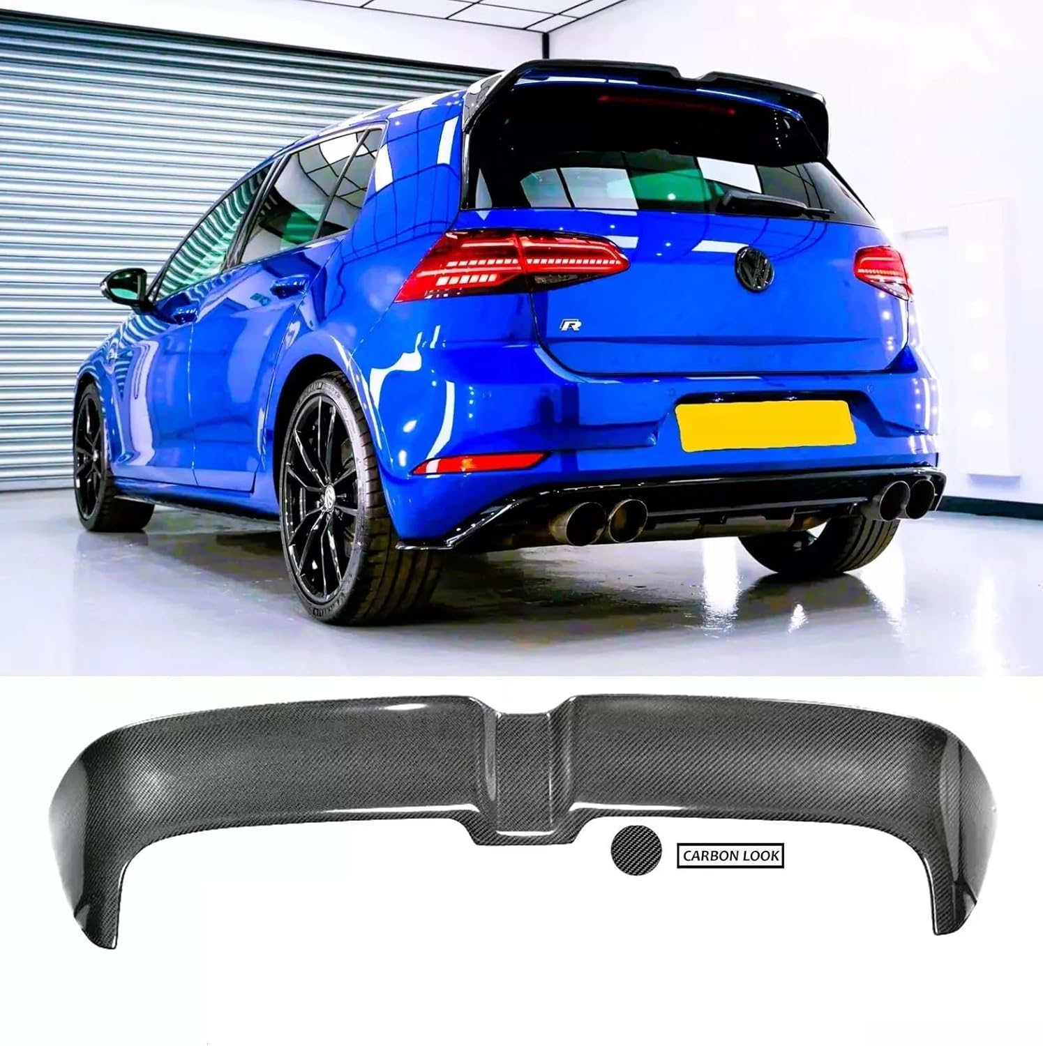 Auto Perfectionists UK Boot Spoiler Wing Compatible With VW Golf R GTD GTI MK7 MK7.5 2013-2020 Oettinger Style ABS Carbon Fibre