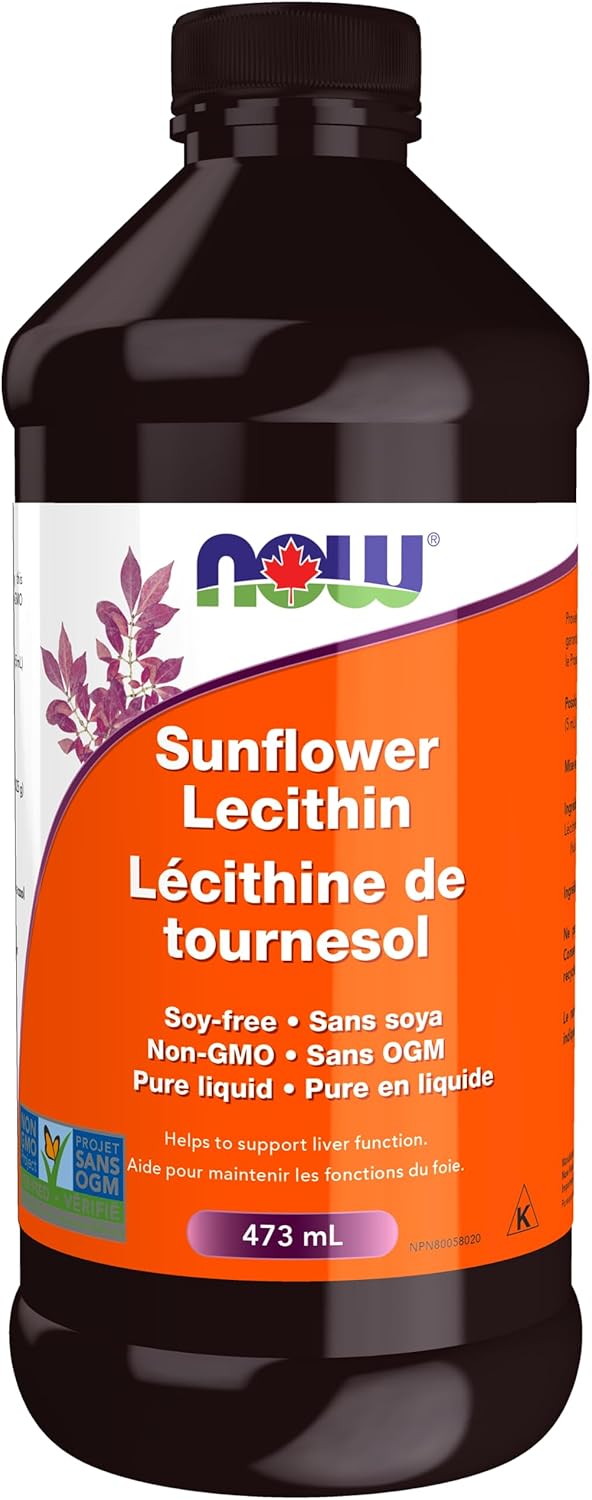 NOW Sunflower Liquid Lecithin Non-GMO, 473 g