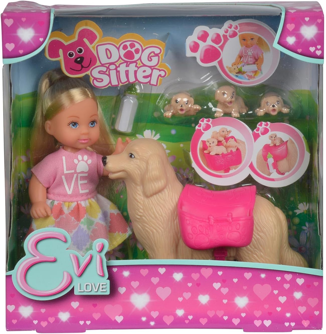 Simba 105733072 "Evi Love - Dog Sitter Doll Set