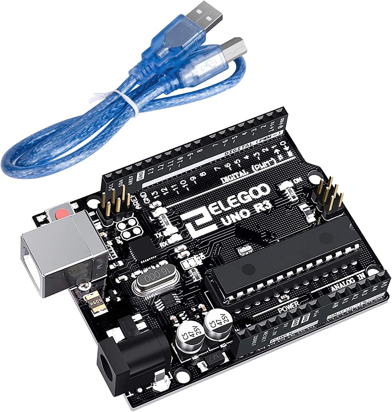 ELEGOO UNO R3 Board for Arduino with USB Cable(Arduino-Compatible) More Faster In Transfer Rates And Better At Storage And Operation