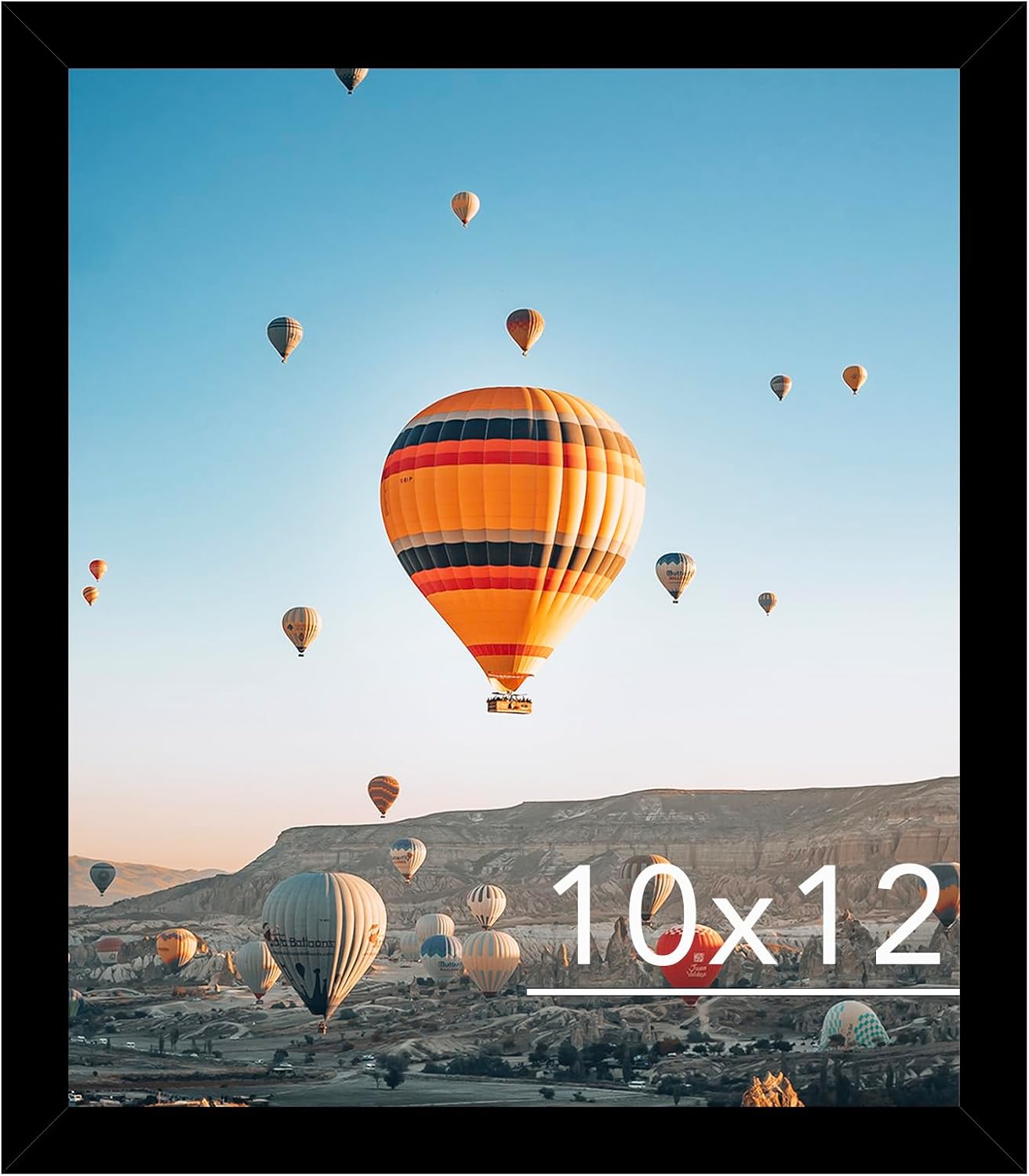 10x12 Picture Frame Black for Wall Hanging, Wall Mounting Horizontally or Vertically, 10 x 12 Wall Gallery Poster Photo Frame with Shatter Resistant Plexiglass, Black