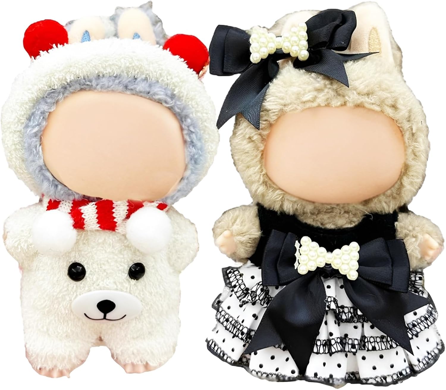 2 Pcs Doll Clothes for Labubu Set, 17cm Doll Accessories Cute Dolls Clothes Suitable Dolls Fashion Shows Collectors Display Creative Photography Themed Parties Playtime Activities Decor (Style 2)