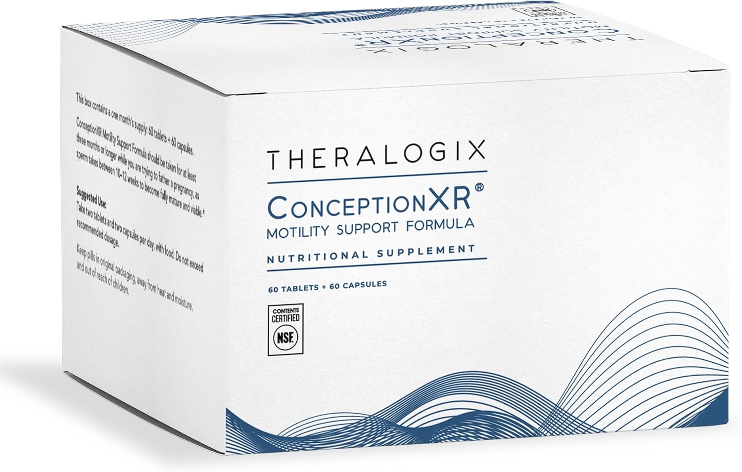 Theralogix ConceptionXR Motility Support Formula - Men's Preconception Vitamins for Fertility Support - Male Fertility Supplements for Sperm Health* - NSF Certified - 60 Tabs + 60 Caps (30-Day Supply)