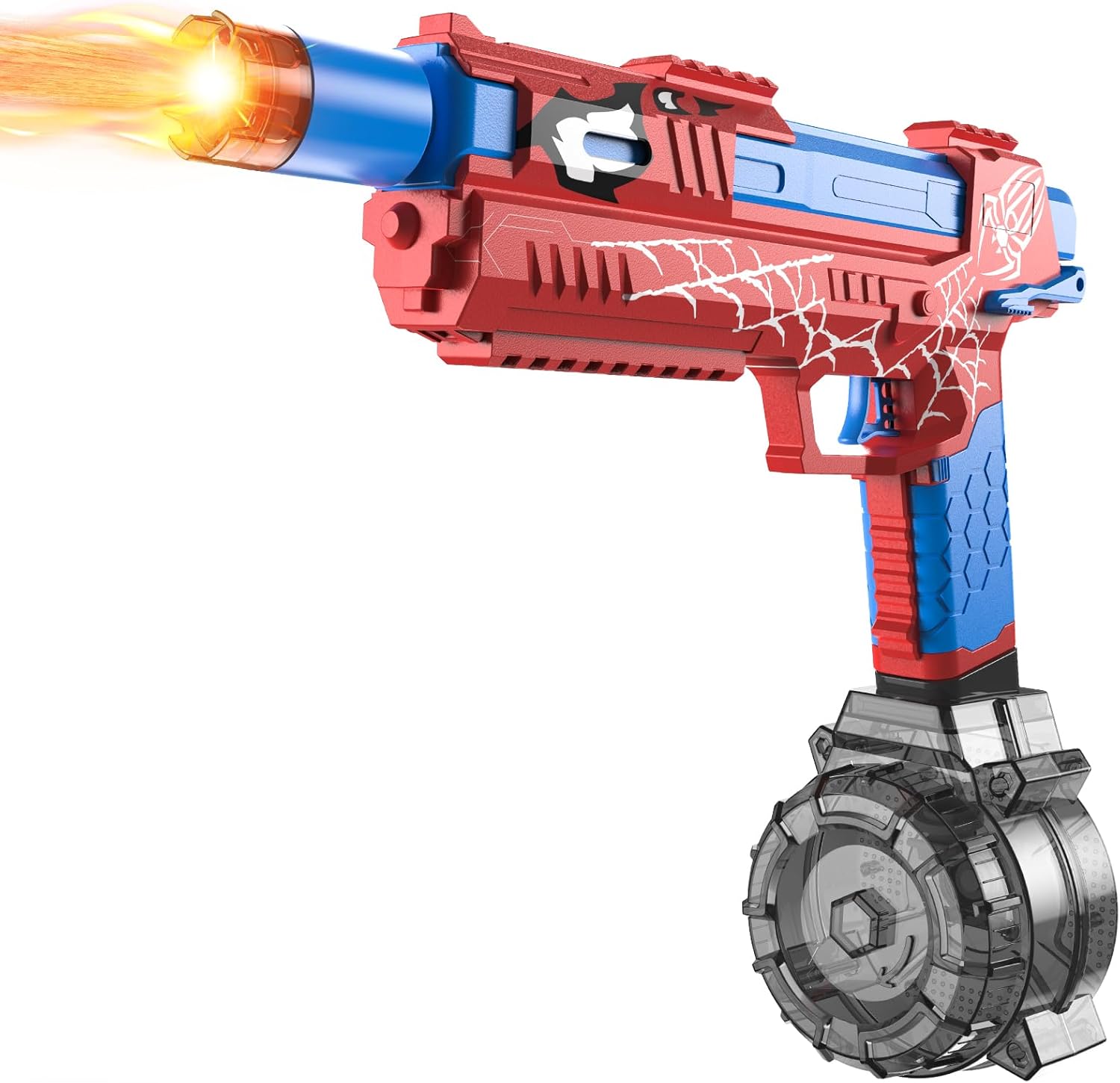 Electric Water Gun for Adults Kids, Automatic Squirt Gun with a Long Range of up to 26 Ft, LED Light Large Capacity IP7 Waterproof Fully Auto Water Gun(Red