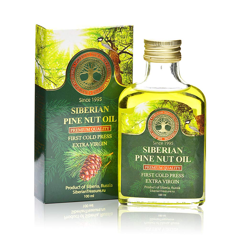 Siberian Pine Nut Oil 100 Ml, Premium Quality, Extra Virgin, First Cold Press – 3.4 Fl Oz