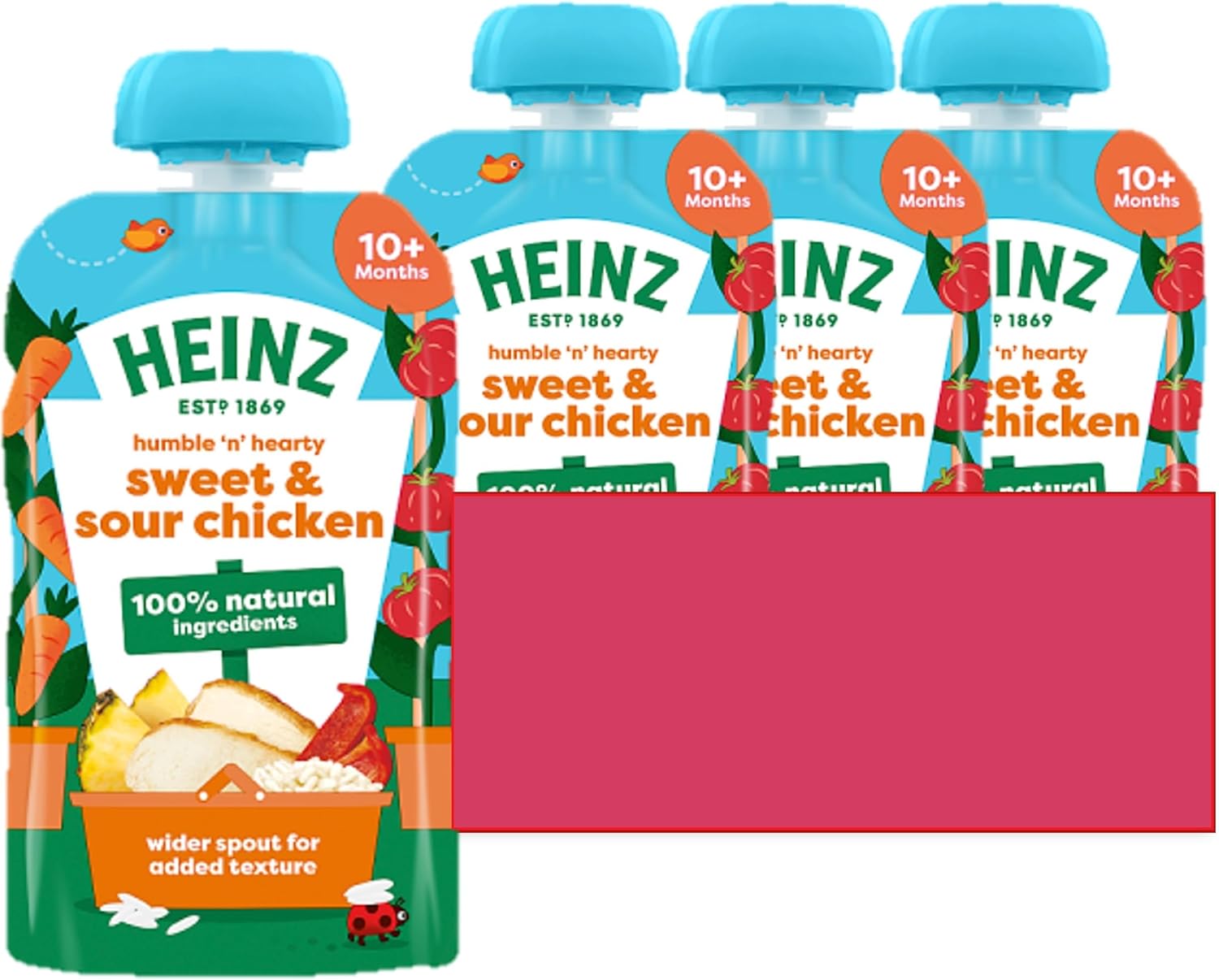 Heinz Baby Food Sweet & Sour Chicken Pouch 5x180g