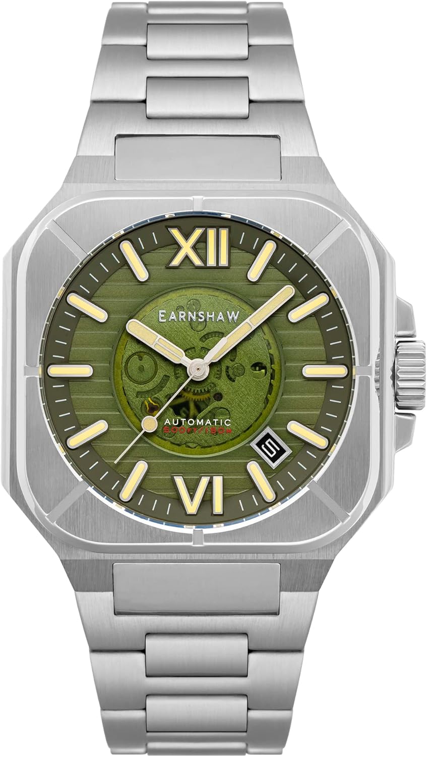 Thomas Earnshaw Armoury Skeleton Men's Automatic 40mm Watch with Pu Strap ES-8258