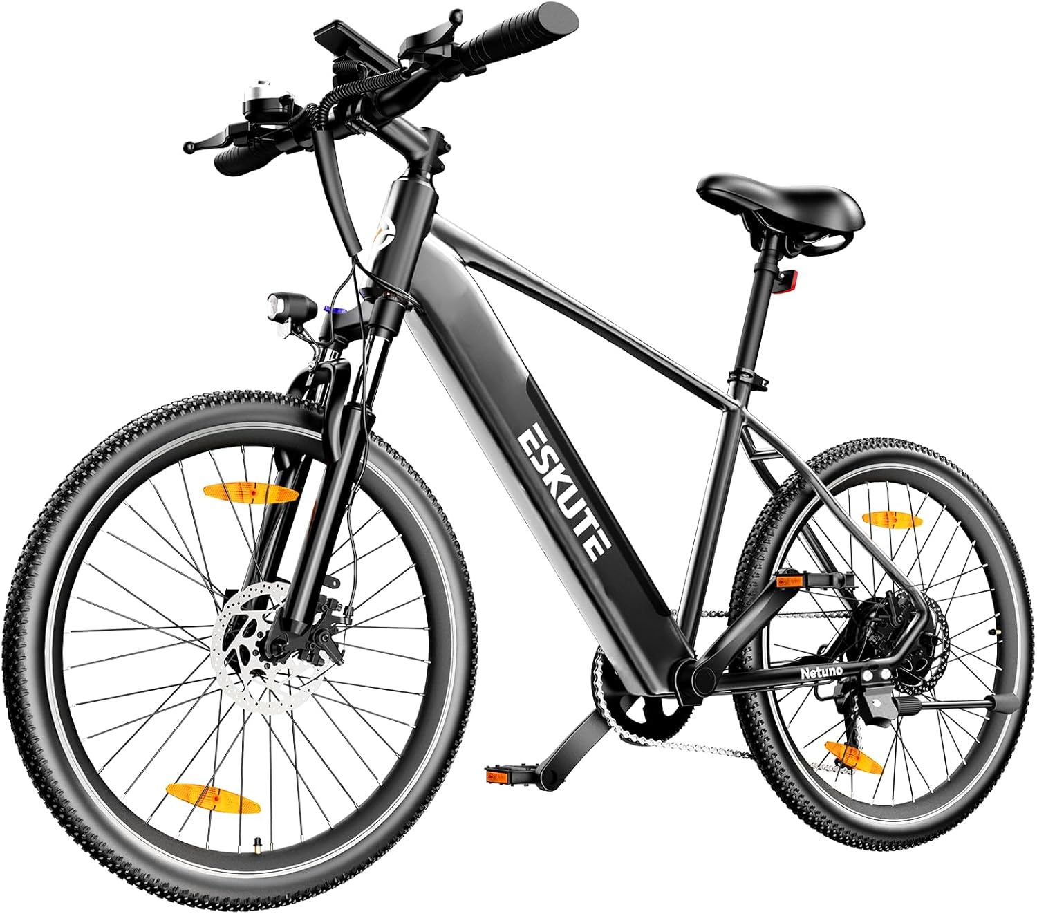 ESKUTE Netuno Plus 2024 Electric Bike, 27.5 Inch Electric Mountain Bike, 250W Brushless Motor, 36V 14.5Ah Removable Battery, Up To 60 Miles, Torque Sensor, Electric Bicycle For Adults Men Women