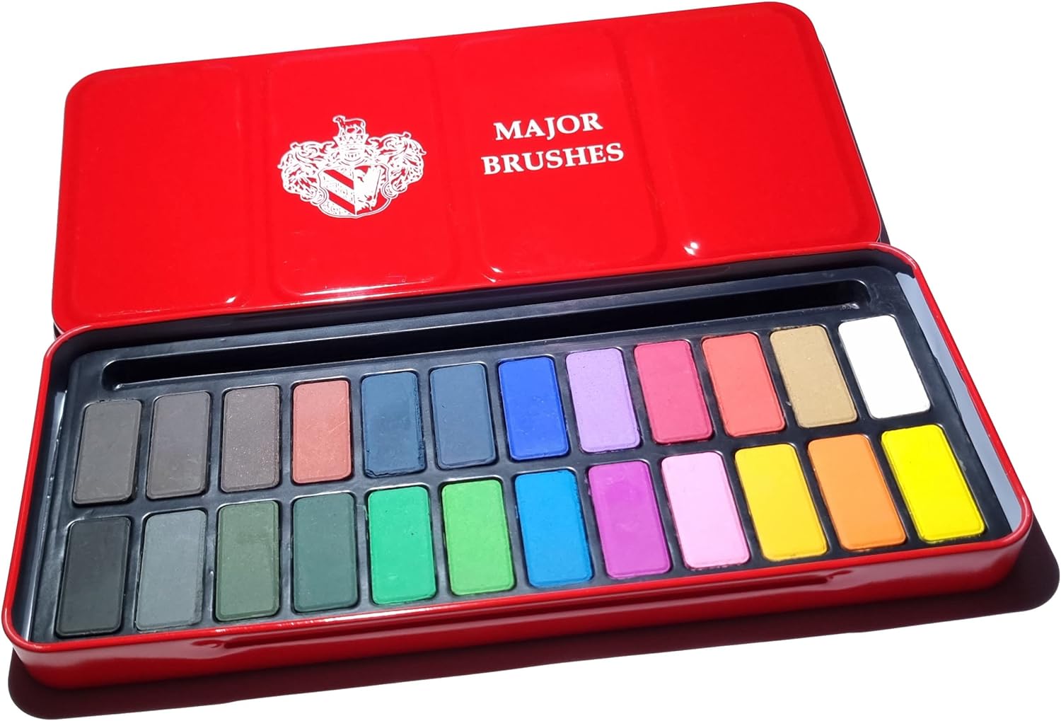 Major Brushes Watercolour Block Tin Set of 24 Colours
