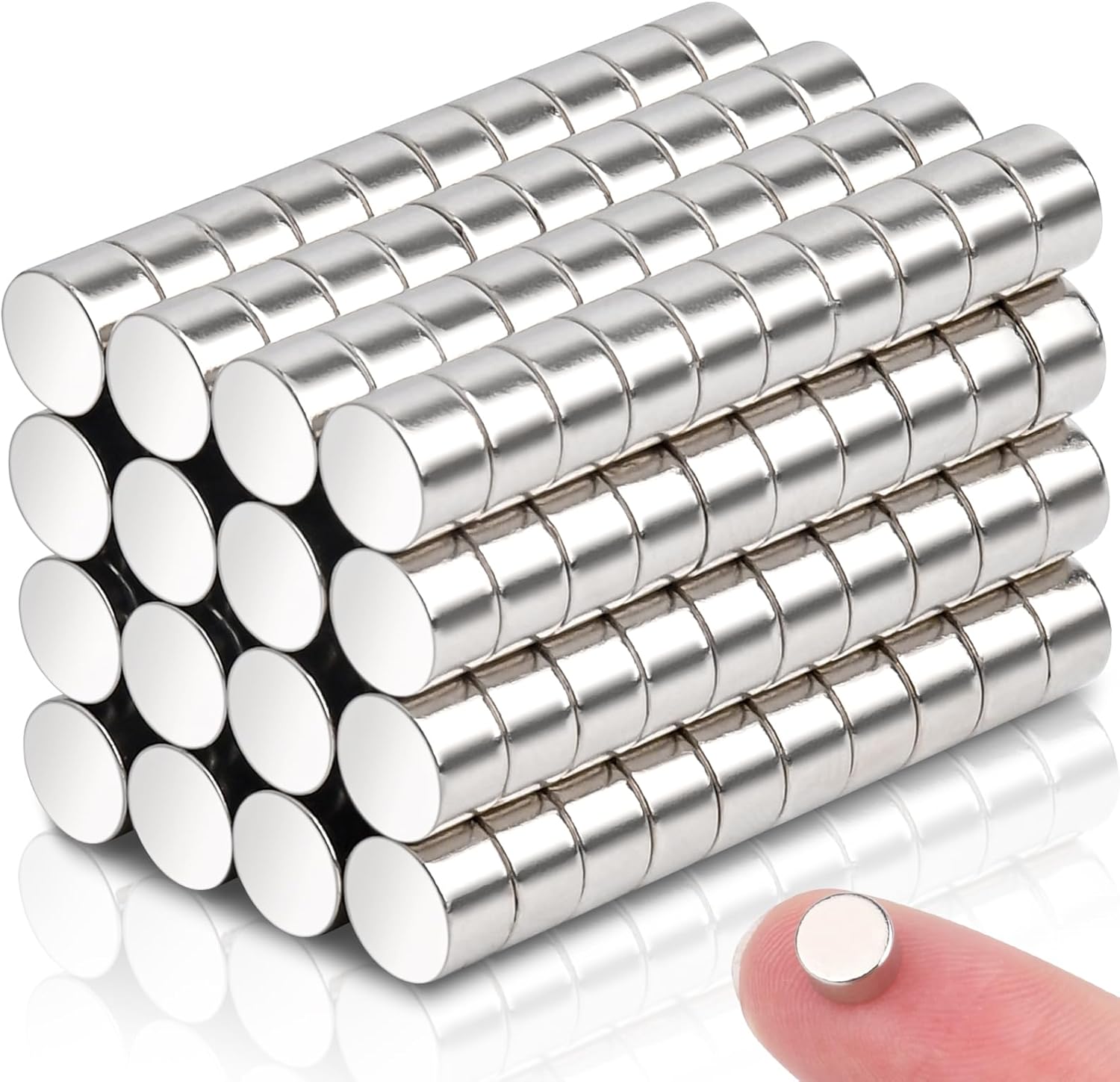160Pcs Small Round Magnets,5x3mm Neodymium Disc Magnet Rare Earth Magnets Strong Magnet Heavy Duty for Industrial, Billboard,Office Fridge