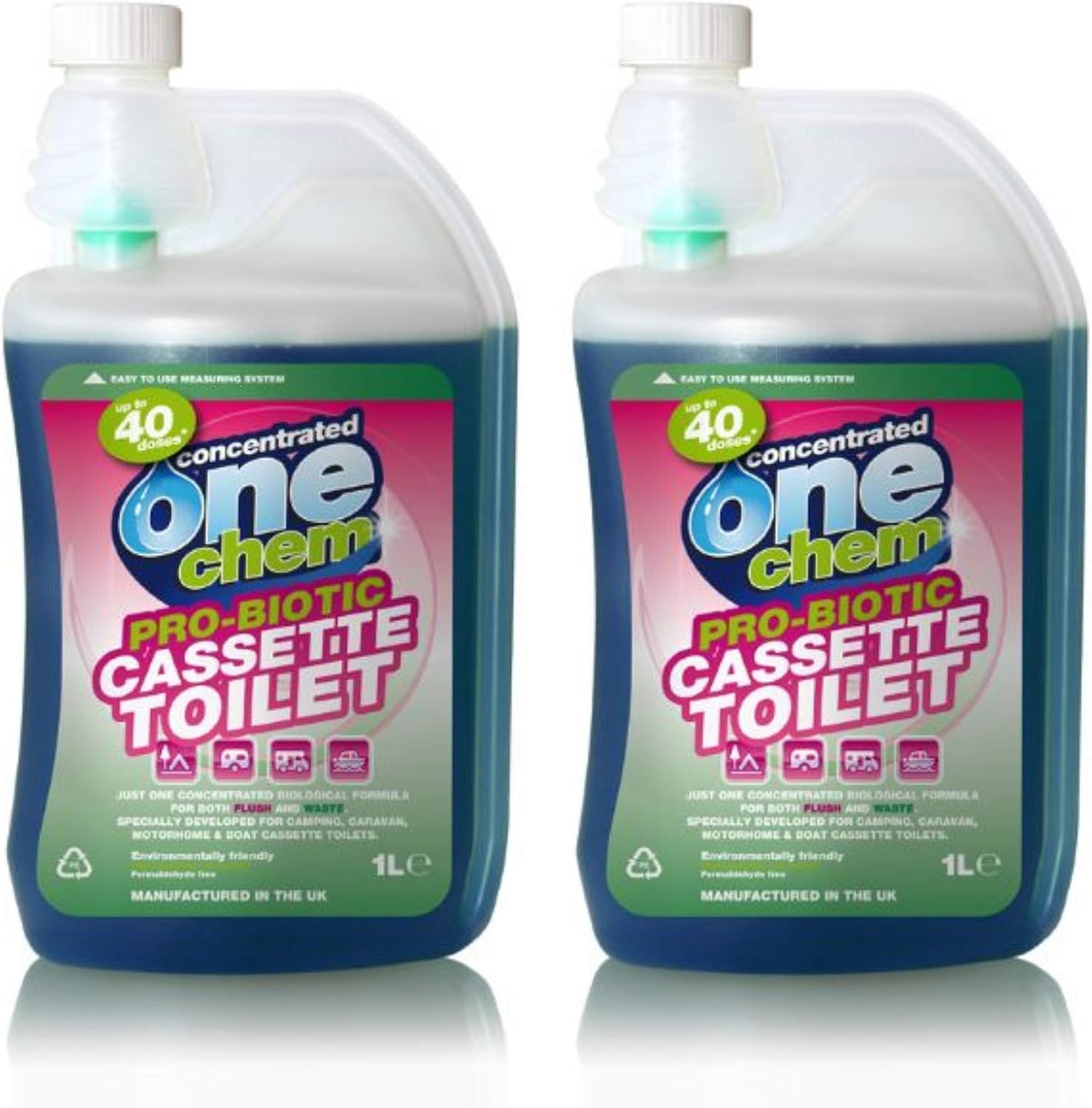 One Chem 2 x 1L Probiotic Concentrated Cassette Toilet Fluid