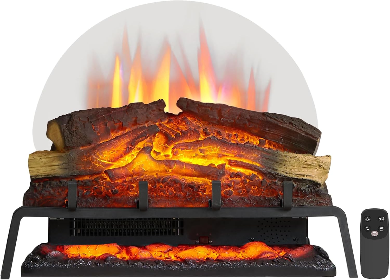 LegendFlame 25" W Free Standing Electric Fireplace Log Set (EF484), Fireplace Insert, Heater 750W/1500W, Crackling Sound, Remote Control…