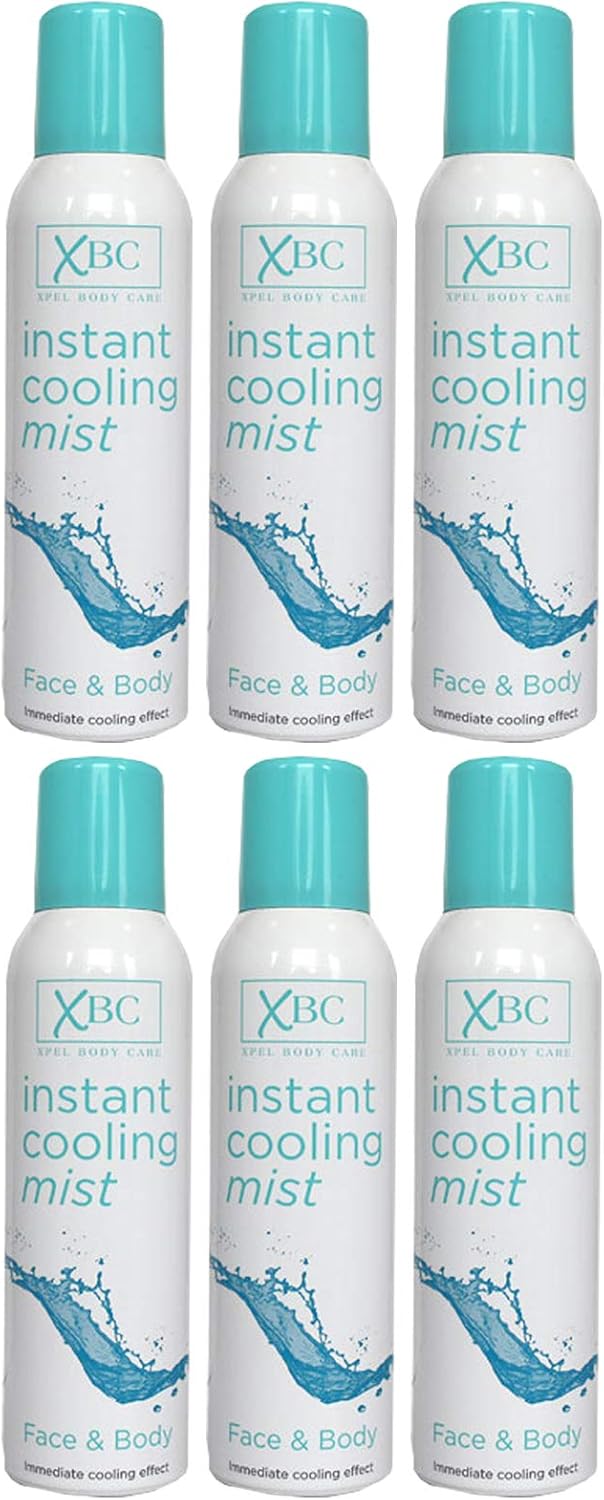 6 x XBC INSTANT Cooling Face And Body Mist 150ml