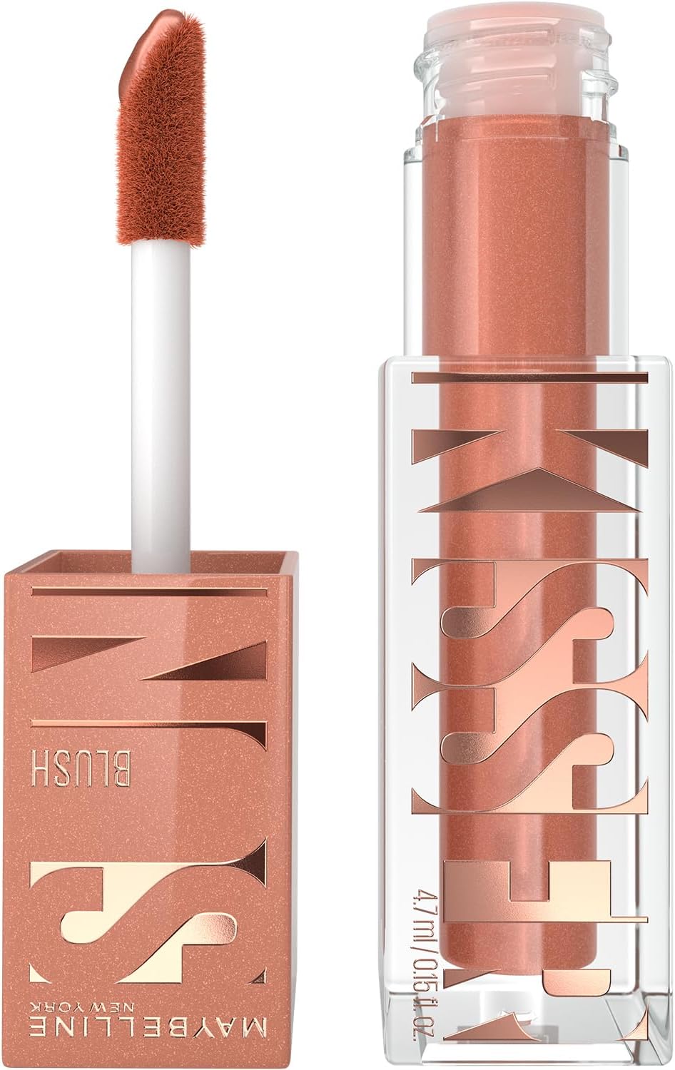 Maybelline New-York - Multi-Purpose Illuminating Liquid Blush - Blush, Highlighter and Bronzer - Healthy Glow - Tanned Complexion - Glowy Makeup - SUNKISSER - Shade: Shades On - 4.7 ml