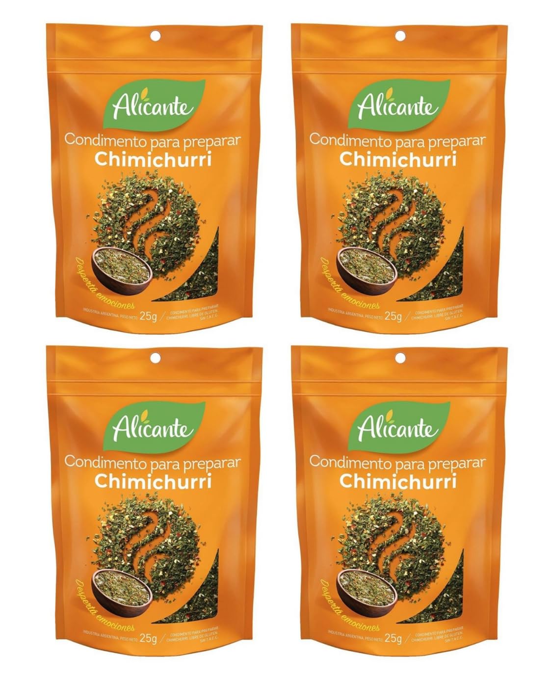 Generic Alicante Especias y Condimentos (Chimichurri, 25 gr.) - PACK of 4.