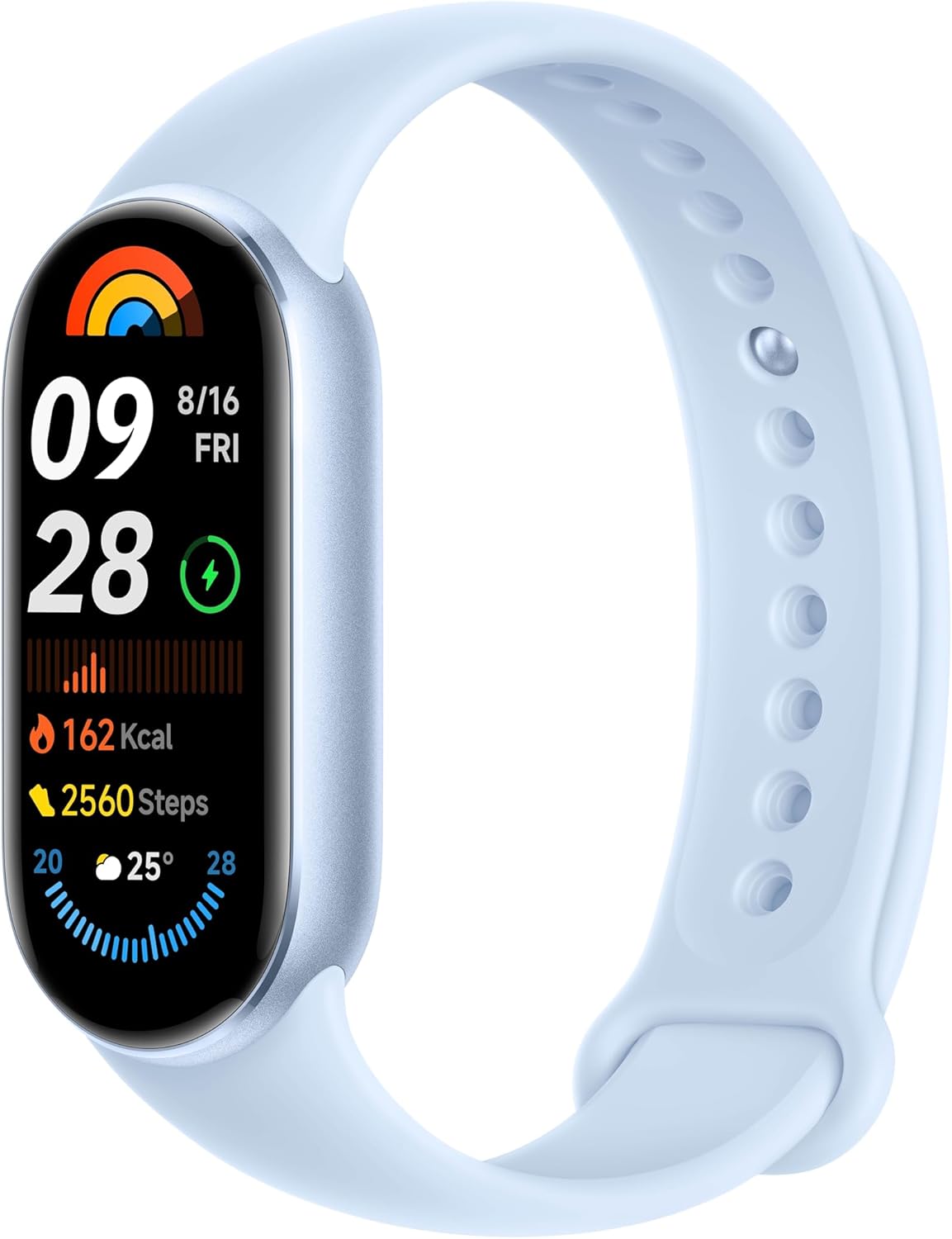 Xiaomi Smart Band 9 Global Version (2024) 1.62" Amoled Display | 233 mAh Battery | up to 21 Days of Battery Life | Over 150 Workout Modes | BT 5.4 | 50M Water Resistant -Arctic Blue