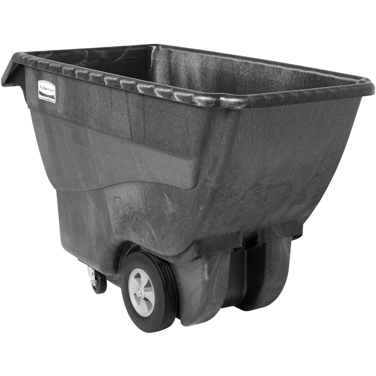 Rubbermaid Commercial Products Tilt Dump Truck/Trash Cart/Garbage Collection/Recycling, 1000 lbs Heavy Load Capacity with Wheels, Trash Recycling Cart, Black, Office/Warehouse/Facility Management