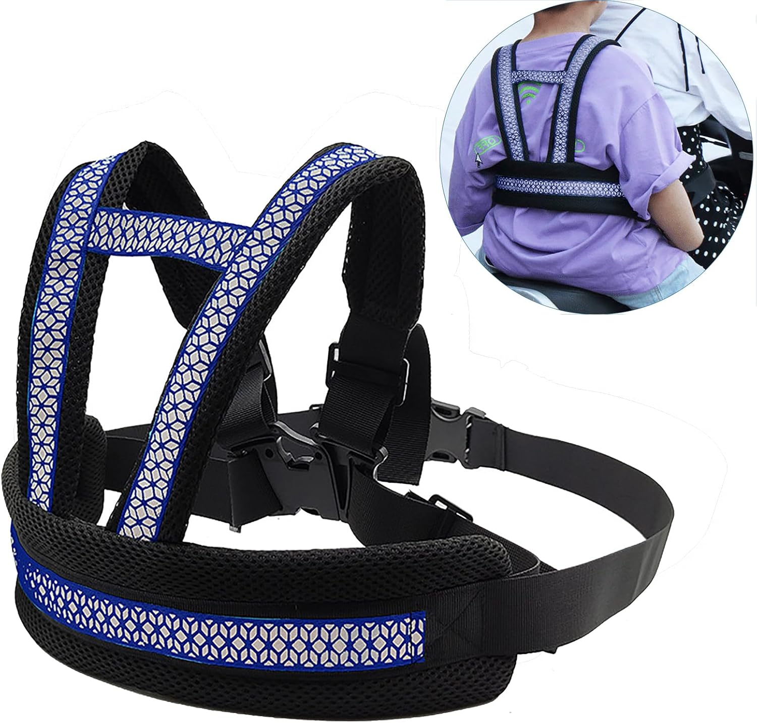 Holiberty Child Motorcycle Safety Harness for Kids Anti-Fall Bike Motorcycle Shoulder Belt Cycling Walking Harness Age 2-12