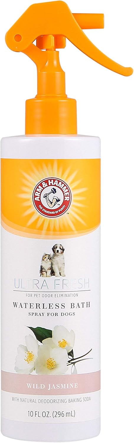 Arm & Hammer for Pets Ultra Fresh Waterless Bath Spray in White Jasmine Scent | Dry Dog Shampoo, Deodorizer