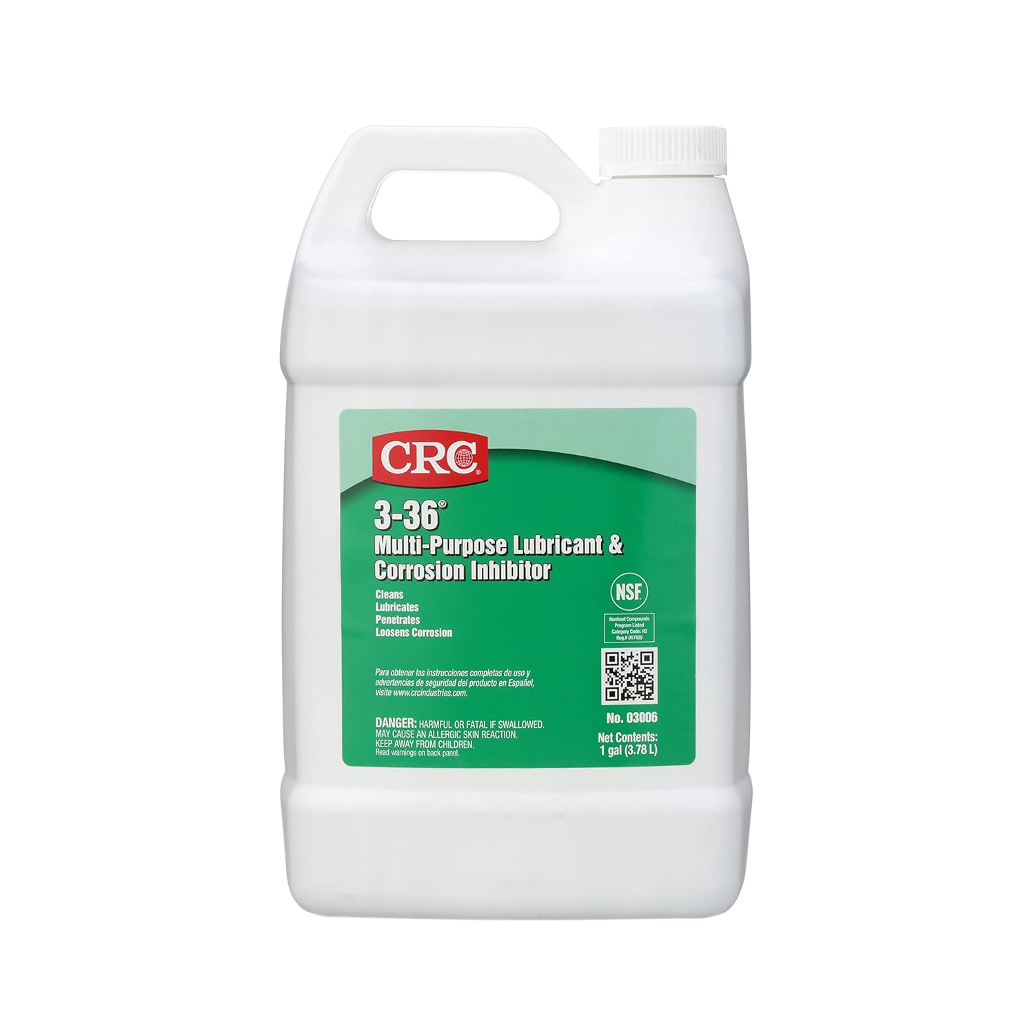 CRC 3-36 Multipurpose Lubricant & Corrosion Inhibitor 03005 – 1 Gallon, Corrosion Protectant w/ Petroleum Base for Metal Equipment