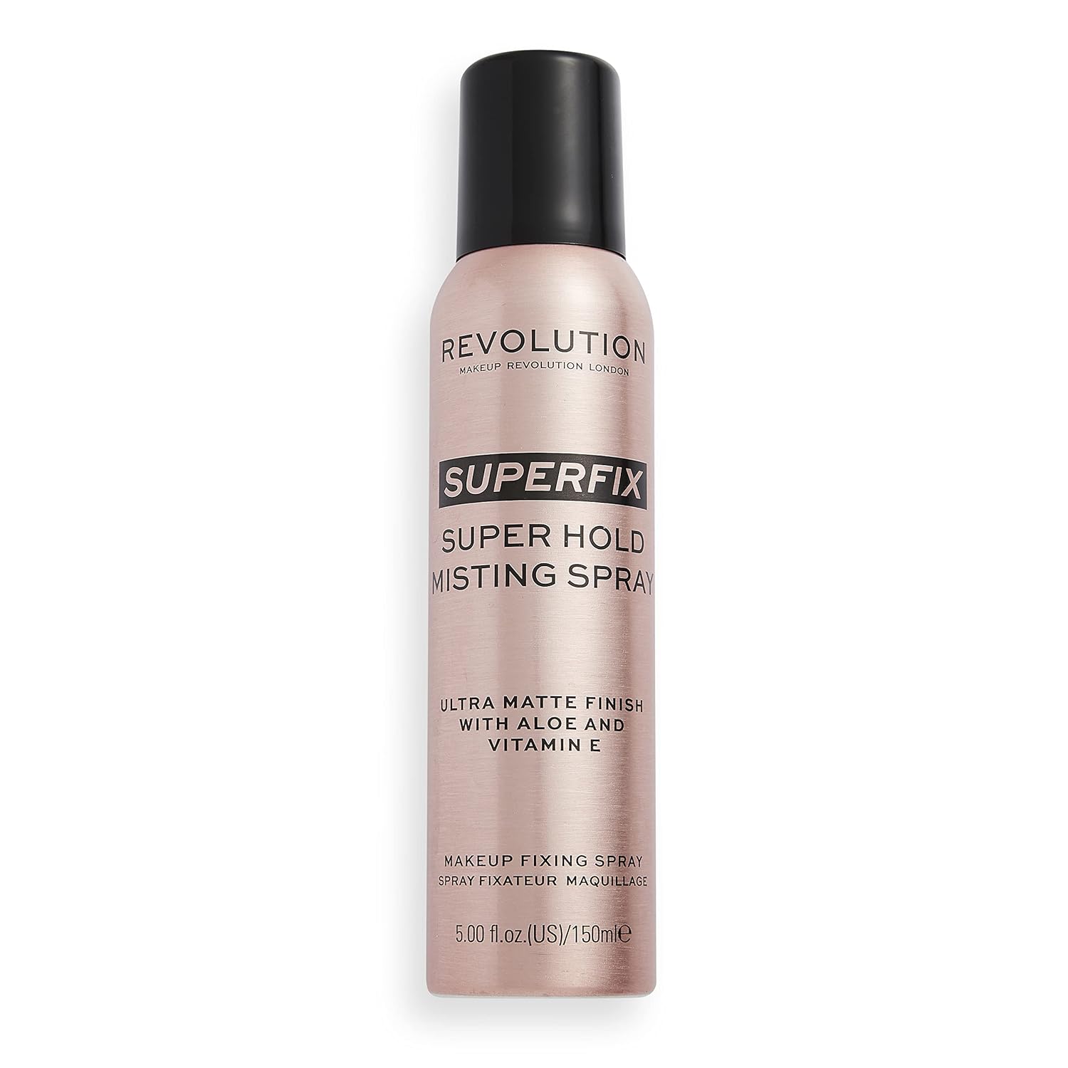 Revolution, Superfix Misting Makeup Setting Spray, Ultra-Matte & Shine-Free Finish, Long-Lasting & Lightweight Mist, Infused with Vitamin E, 5 fl oz