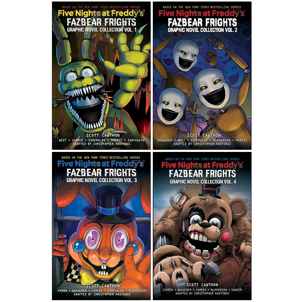 Five Nights At Freddy's Fazbear Frights Graphic Novels 1-4 Books Collection Set By Scott Cawthon