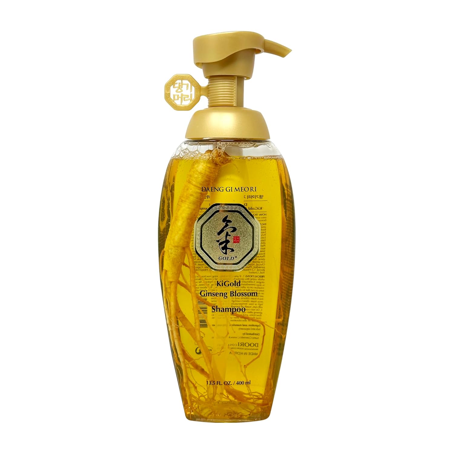 Daeng Gi Meo Ri- Ki Gold Ginseng Blossom Shampoo 13.5 FL OZ/ 400ml, Real Ginseng Inside, Herbal Shampoo, Hair Growth, Preventing Hair Loss