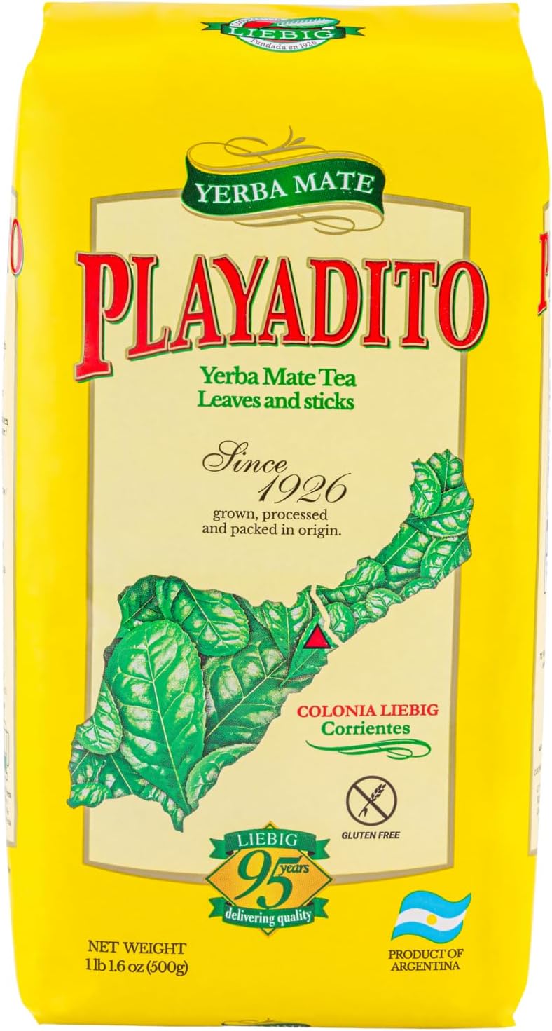 Yerba Mate Playadito Original 500gr, Pack of 1 - Argentina Loose Leaf Matte Blend With Stems and Leaves, Argentinian Tea