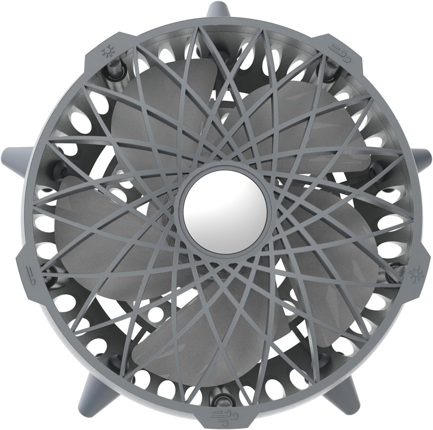 Smart Sensing Desk Fan,Personal Silent Bed Fan,Cooling Quiet Desktop Fan,Small Air Circulator Fan with 5 Modes Light,No Button Design,Suitable for Desktop Office Home Bedroom Kitchen(Grey)