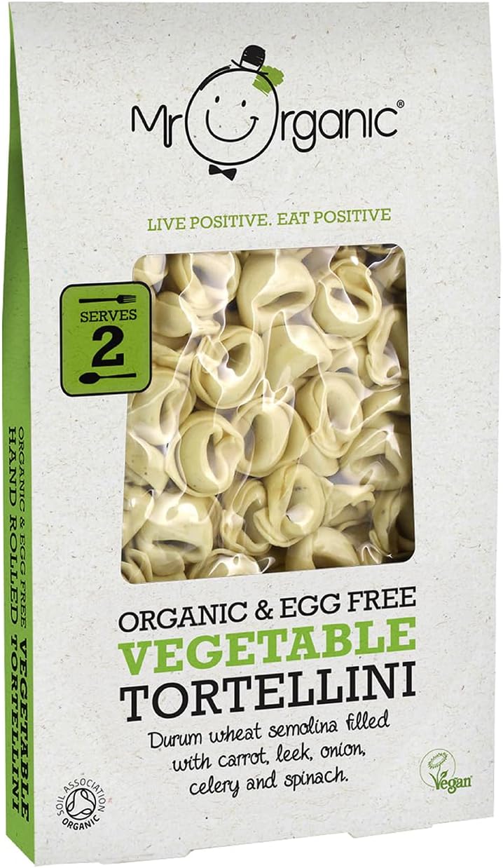 Mr Organic - Mr Organic Vegetable Tortellini 250g - Non GMO & Preservative Free - Vegan - for Easy Home Cooking