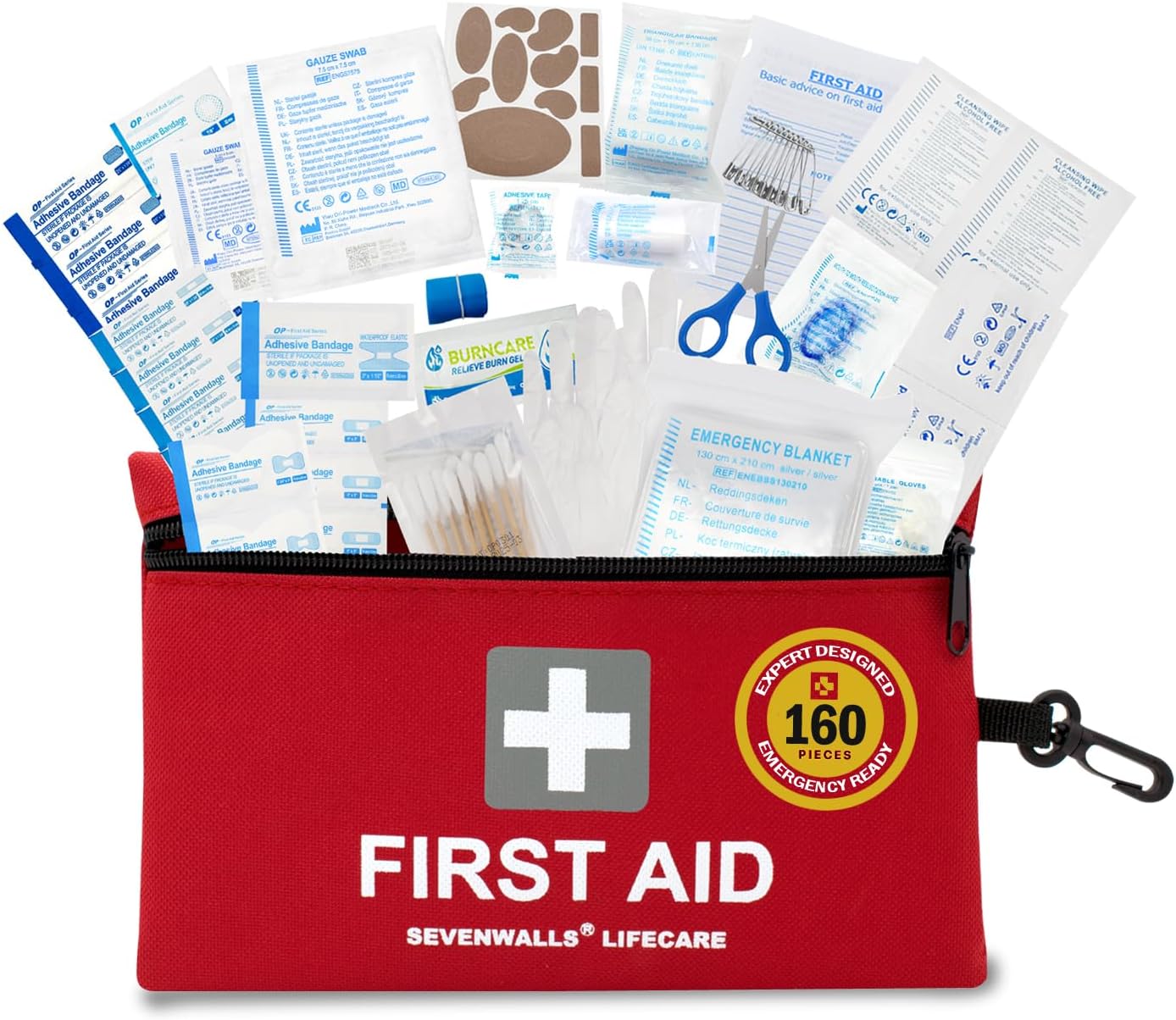 First Aid Kit 160 PCS – All-in-One Emergency Medical Supplies for Home, Work, Car, Travel and Outdoors