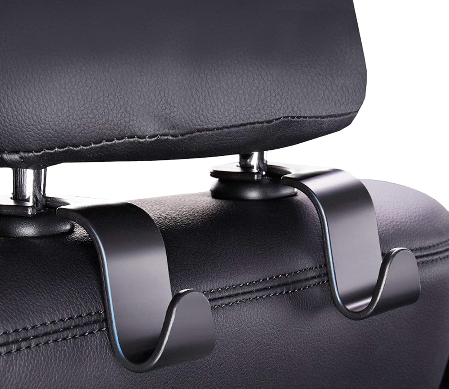 Ortarco 4 Pcs Car Seat Hooks, Car Headrest Hook for Purse Handbag Coats