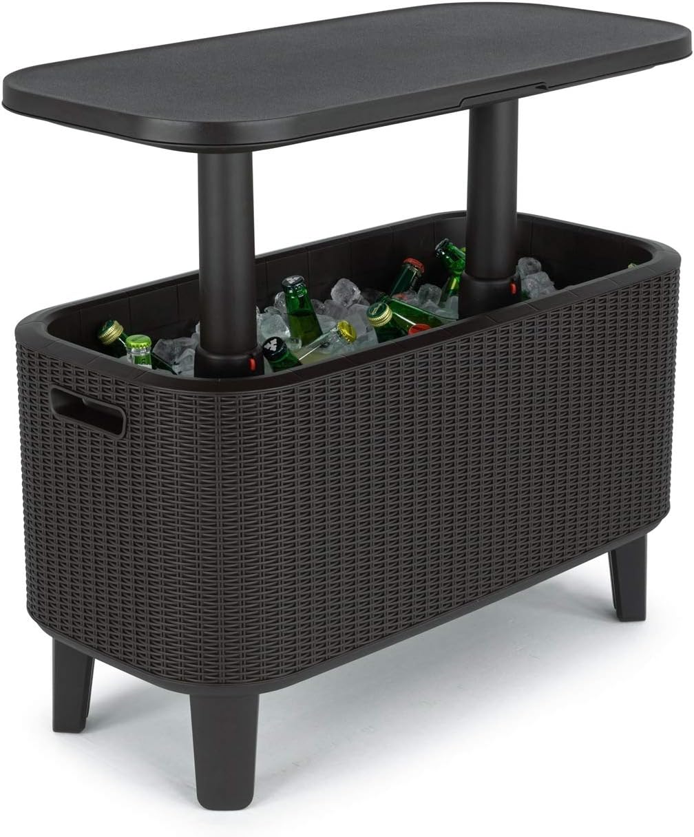 Keter Bevy BAR Cocktail Table, Polypropylene, Anthracite Grey
