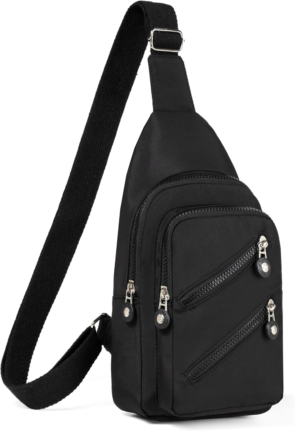 Small Sling Bag Crossbody Bags for Women, Sling Backpack Daypack Fanny Pack Cross Body Bag for Outdoors Hiking Traveling - Black