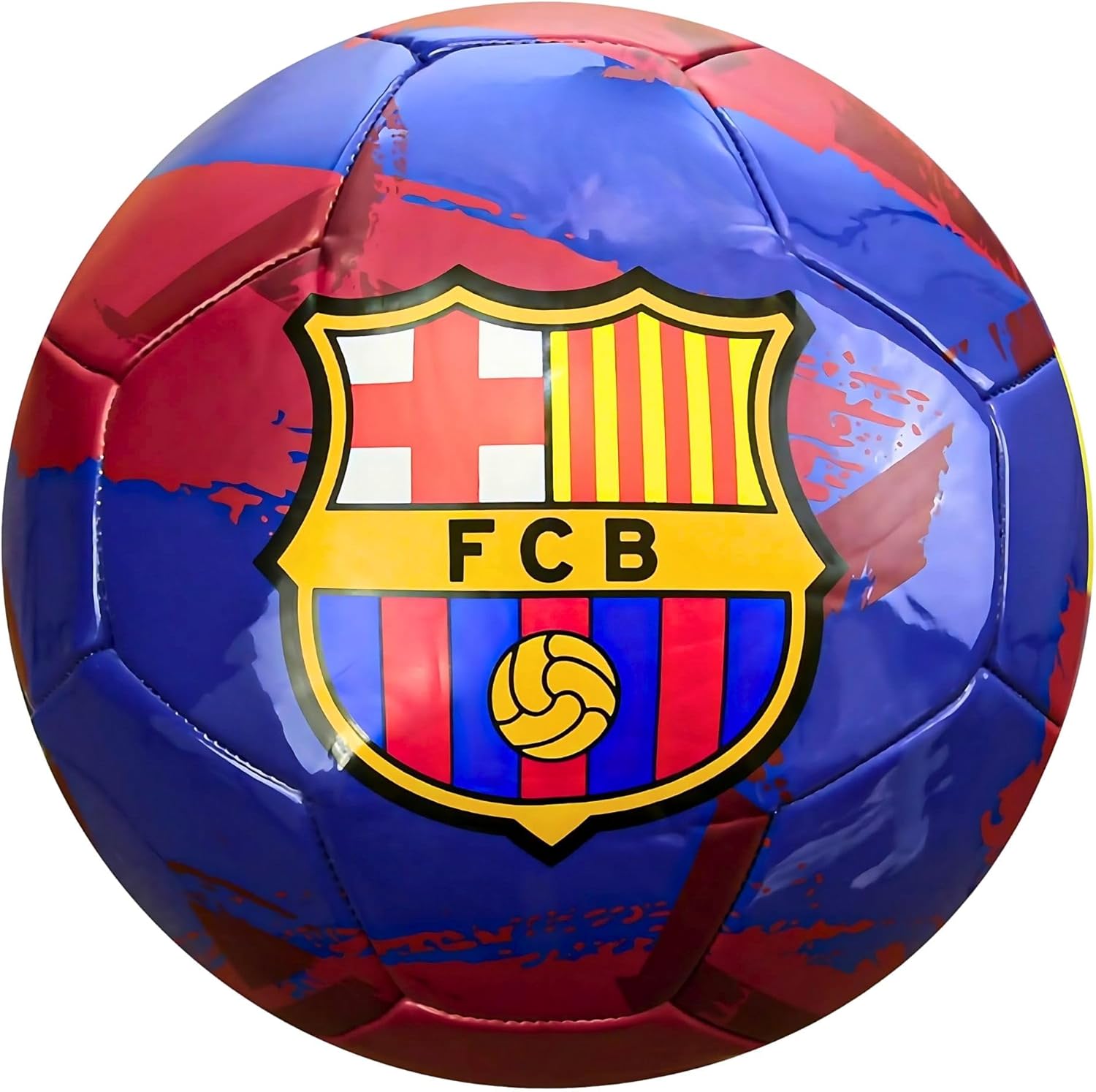 Icon Sports Officially Licensed FC Barcelona Size 5 Regulation Non-Toxic PVC Soccer Ball