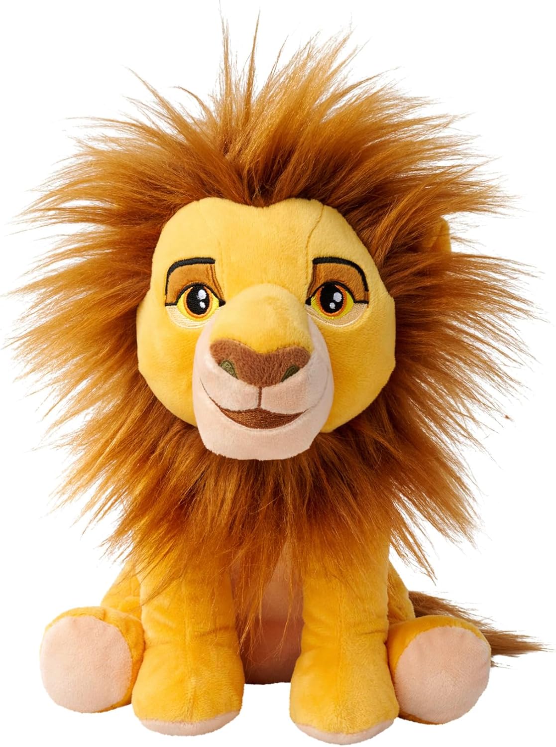 Disney Lion King Mufasa Character 25cm tall, Celebrating 30 Years of The Lion King, cuddly soft toy for kids and adults for birthday and gift or just collect them all