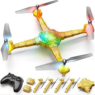 Drone for Kids and Beginners, SYMA X440 RC Helicopter Drones with Detachable Arms, Remote Control Quadcopter Toys with 7-color LED Light, 360° Flips, 16 Mins to Fly, Altitude Hold