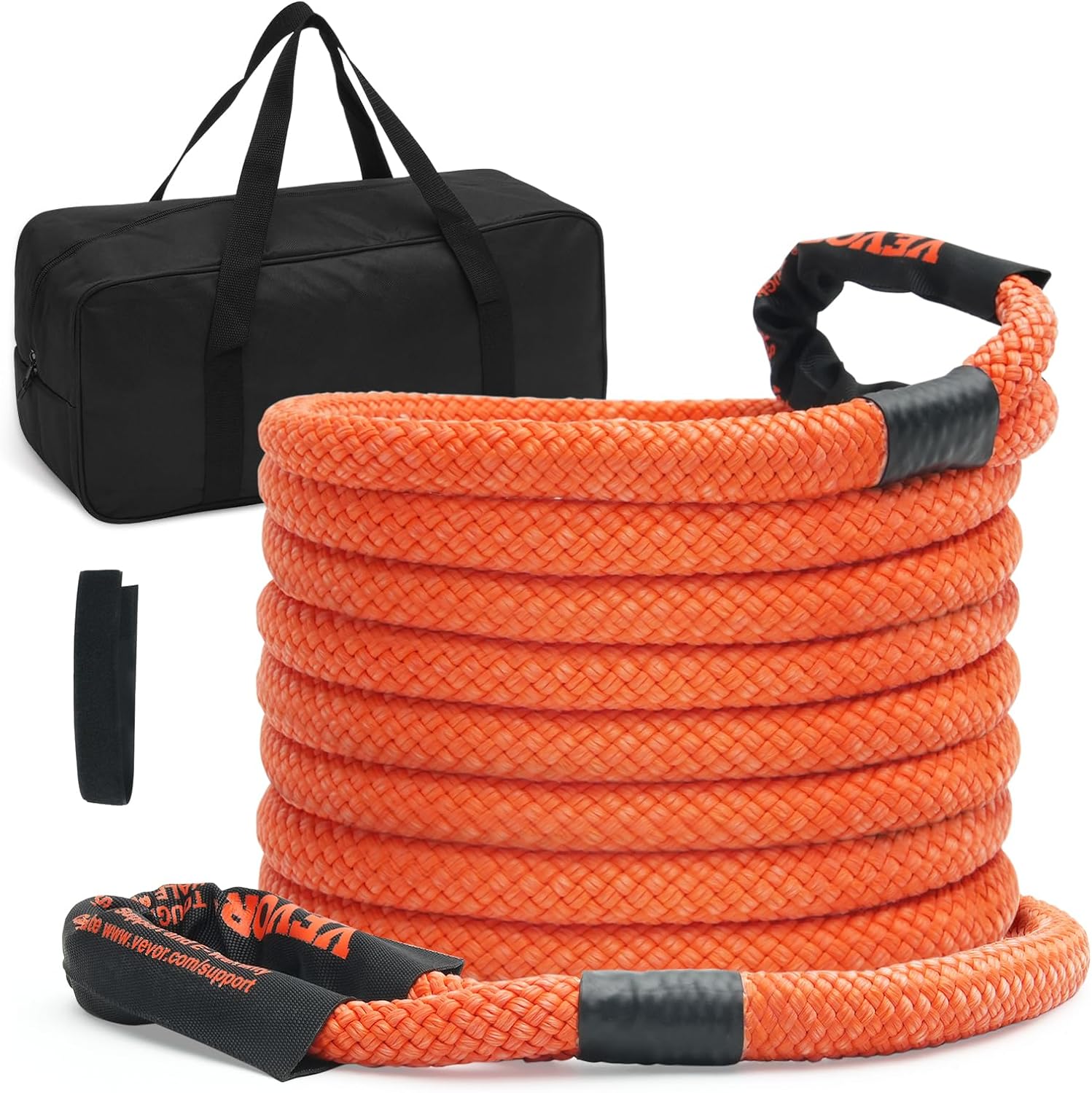 VEVOR Kinetic Recovery Rope 1’’ x 30ft (MBS-38,000Lbs) 100% Nylon Heavy-Duty Off Road Snatch Strap, Extreme Duty 30% Elasticity Energy Snatch Strap for 4x4 Offroad Vehicle Truck ATV UTV Tractor