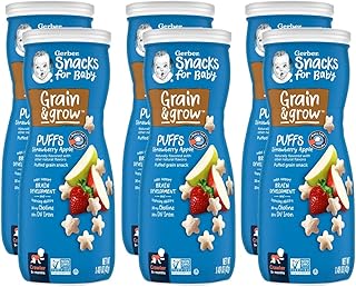 Gerber Baby Snacks Puffs, Strawberry Apple, 1.48 Ounce (Pack of 6)