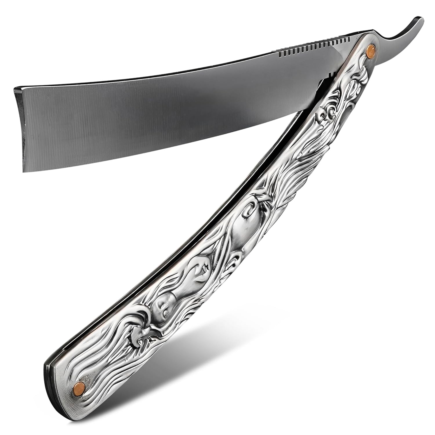 Professional Mens Straight Razor – 11.4" Straight Razors for Men with Pre-Sharpened Carbon Steel Blade – Rust-Resistant and Easy to Clean Shaving Knife for Men with Distinctive Handle & Durable Build