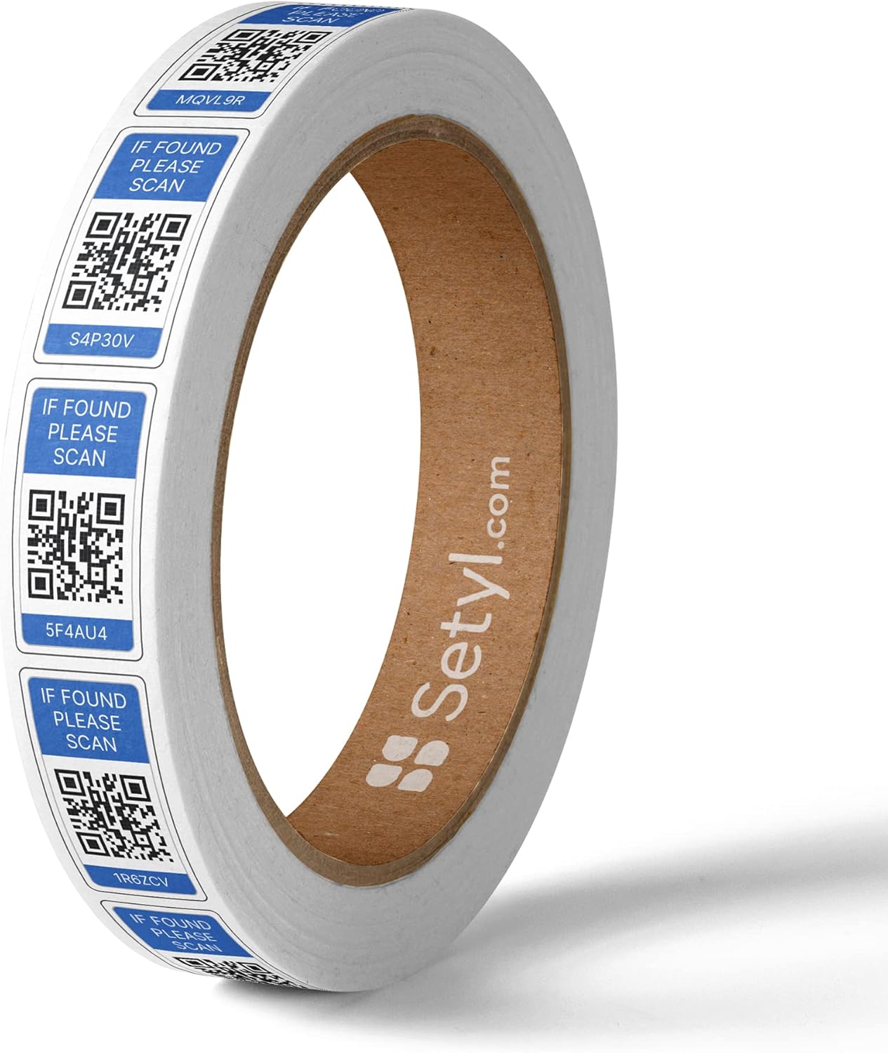 Setyl IT Asset Labels - 100 Pack Blue - Durable QR Code Asset Tags for Laptops, IT Devices and Other Equipment