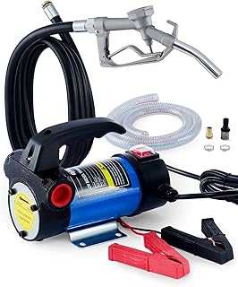 Orion Motor Tech Diesel Transfer Pump, 12 Volt Fuel Transfer Pump with Nozzle Hoses for Transferring Diesel, Kerosene, Self Priming DC Electric Fuel Pump Kit