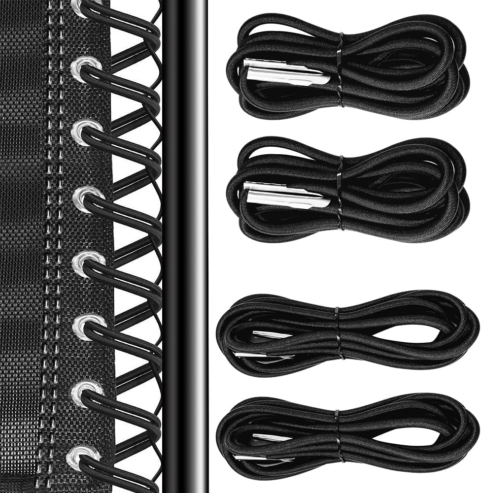 Replacement Cord for Zero Gravity Chair, 4 PCS Universal Replacement Elastic Cords Repair Tool Kit for Repairing Sun Loungers, Garden Chairs, Outdoor Recliners