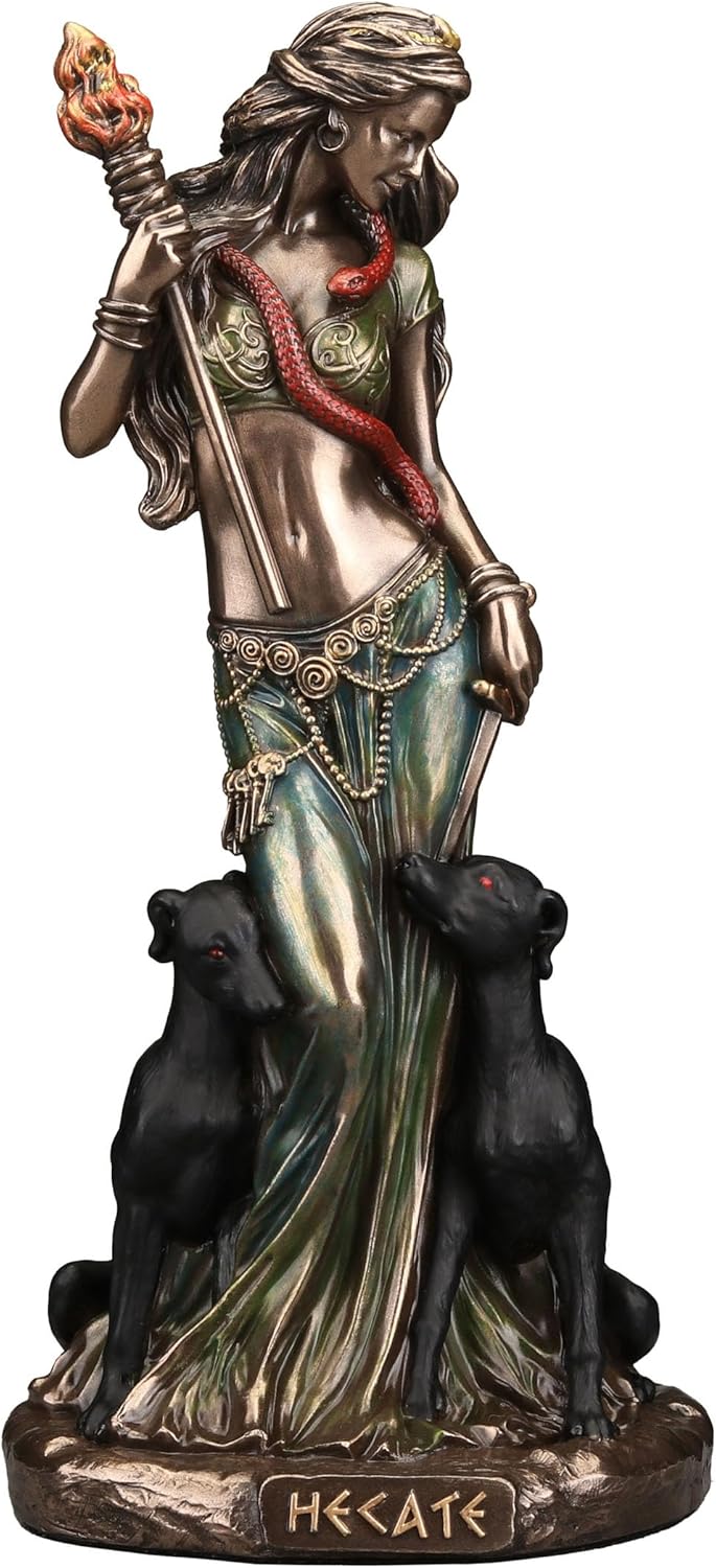Veronese Design 6 1/8 Inch Hecate Greek Goddess of Magic Cold Cast Resin Bronze Finish Sculpture