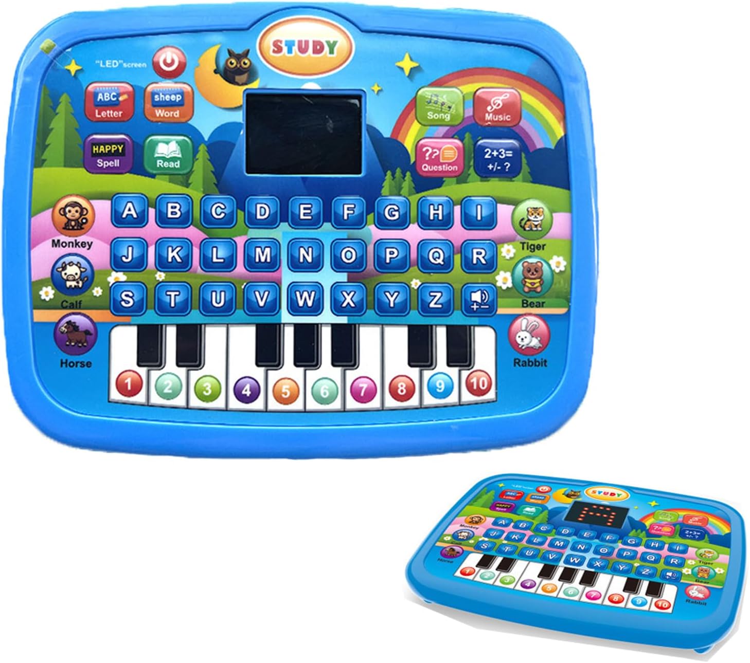 Learning Tablet for Toddlers Educational ABC Toy to Learn Alphabet,Number,Music & Words Early Development Electronic Learning & Activity Game