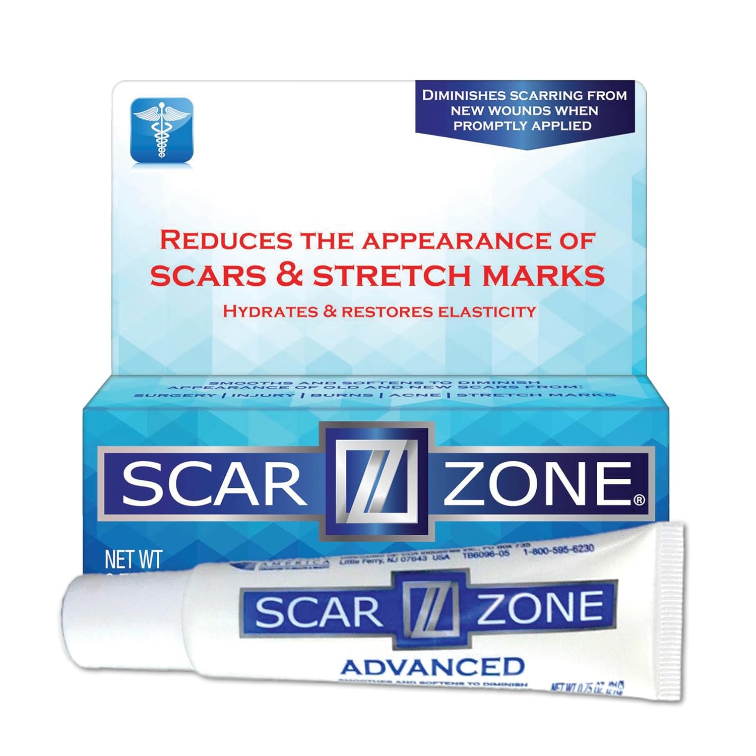 Advanced Scar Cream - Intensive Scar Removal for New & Old Scars, Fades Stretch Marks, Burns, & Surgical Scars 0.75 oz